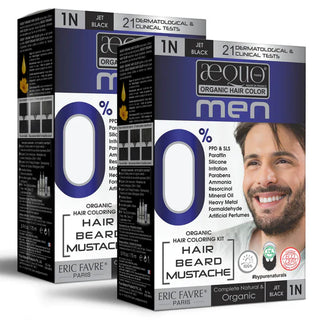 Aequo Organic Cream Hair Colour for Men - 1N Jet Black