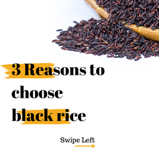 Organic Black Rice 2lbs/950g, Low GI Parboiled Traditional Rice (Forbidden Rice)