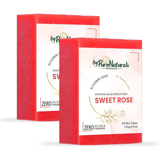 byPureNaturals Organic Sweet Rose Soap For Men Women 125gm