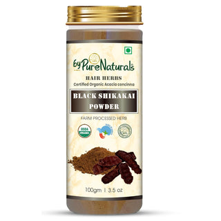 byPureNatural Herbal Organic Black Shikakai Powder 100gm