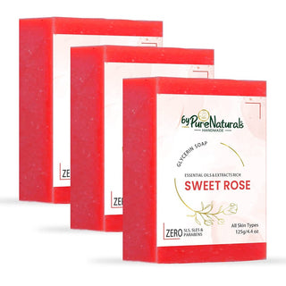 byPureNaturals Organic Sweet Rose Soap For Men Women 125gm