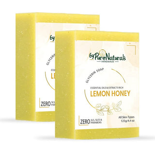 byPureNaturals Organic Lemon Honey Soap For Men Women 125gm