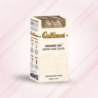 Quikhenna Organic Gel Derma Hair Color, Dermatologist Tested - 5N LIGHT BROWN