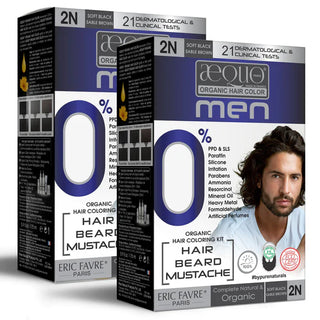 Aequo Organic Cream Hair Colour for Men - 2N Blackish Brown