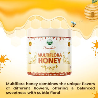 Organic Multiflora Raw Honey, Unprocessed & Purified