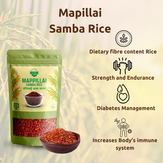 Mappillai Samba Rice (Red), Low GI Traditional Rice 950g