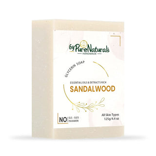 byPureNaturals Organic Sandalwood Soap For Men Women 125gm