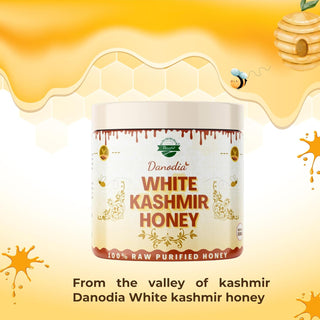 Organic White Kashmir Raw Honey, Unprocessed & Purified