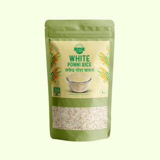 Organic White Ponni Rice, Gluten Free Low GI Traditional Rice 950g