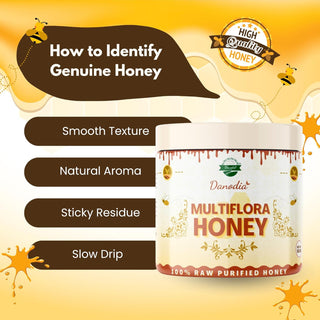 Organic Multiflora Raw Honey, Unprocessed & Purified