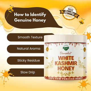 Organic White Kashmir Raw Honey, Unprocessed & Purified