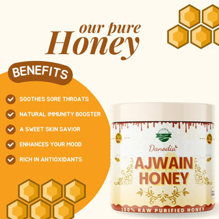 Organic Ajwain Honey, Pure, Unprocessed, Purified Honey