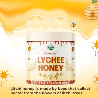 Organic Litchi Honey, Pure & Unprocessed but Purified Honey