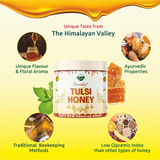 Organic Tulsi Honey, Raw & Unprocessed but Purified Honey