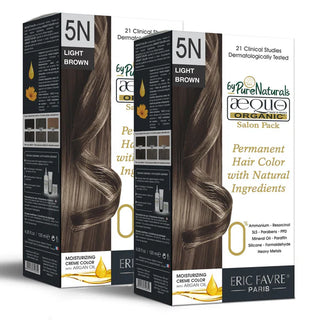 Aequo Organic Cream Hair Colour Salon Pack 120ML - 5N Light Brown