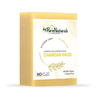 byPureNaturals Organic Chandan Haldi Soap For Men Women 125gm