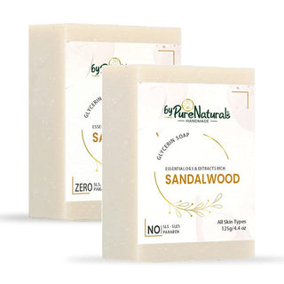 byPureNaturals Organic Sandalwood Soap For Men Women 125gm