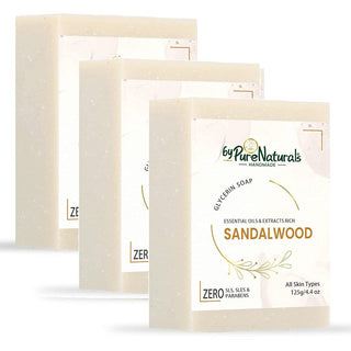 byPureNaturals Organic Sandalwood Soap For Men Women 125gm