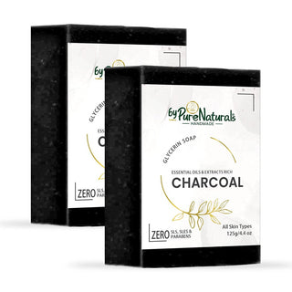 byPureNaturals Organic Charcoal Soap For Men Women 125gm