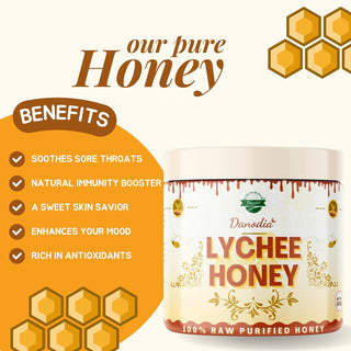 Organic Litchi Honey, Pure & Unprocessed but Purified Honey