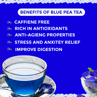 Danodia Foods Blue Pea Tea With Wild Hibiscus, Herbal Tea Blend