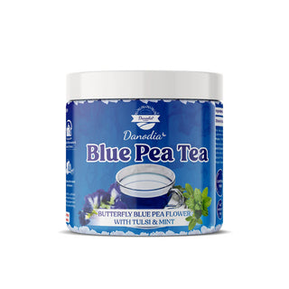 Danodia Foods Blue Pea Tea with Tulsi (Basil) and Mint, Herbal Tea Blend