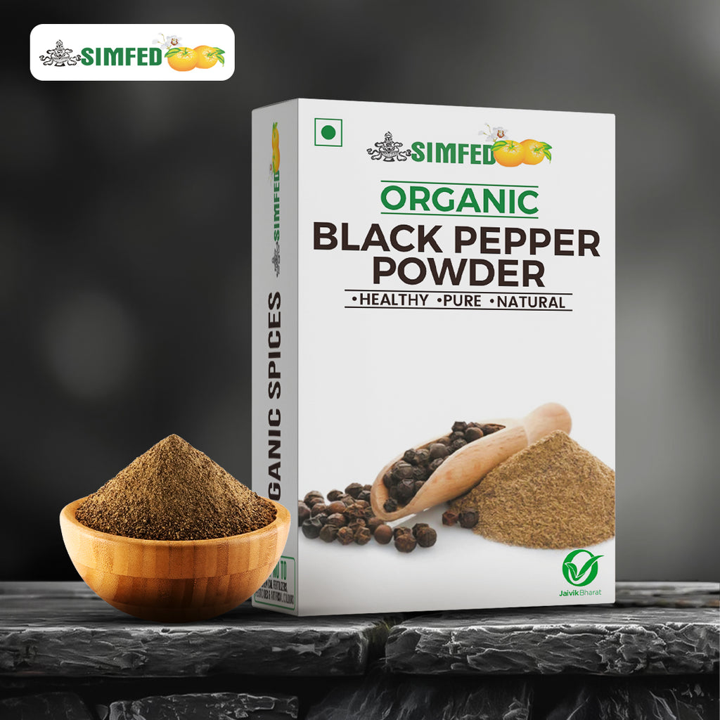 Simfed Logo SIMFED Organic Black Pepper Powder 100g – One India Organic