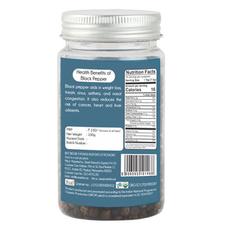 Praakritik Organic Black Pepper Whole 100 G