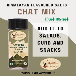 Forgotten Flavours Himalayan Flavoured Salts (Pahadi Namak) Seasoning | Chaat Mix Salt 80g