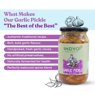 Indyo Organic Garlic Pickle 400g