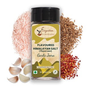 Forgotten Flavours Himalayan Flavoured Salts (Pahadi Namak) Seasoning | Garlic Jeera Salt 80g