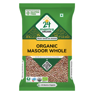 24 Mantra Organic Masoor Whole 500g