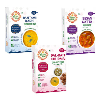 Oran Foods Dal, Bati Churma(Combo), Rajasthani Kadhi & Besan Gatta 1kg