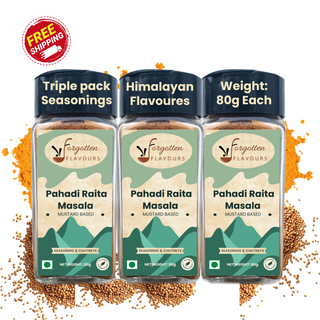 Forgotten Flavours Authentic Pahadi Raitha Masala | Rai/Mustard Based |Seasoning 80g