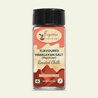 Forgotten Flavours Himalayan Flavoured Salts (Pahadi Namak) Seasoning | Roasted Chilli Salt 80g