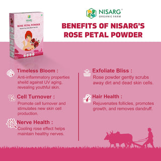 Nisarg Rose Petals Powder 100g