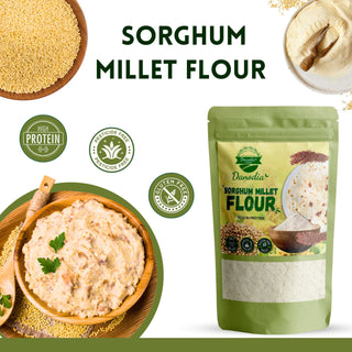 Organic Sorghum Millet (Jowar) Flour 2lbs/950g, Gluten Free Low GI Healthy Flour