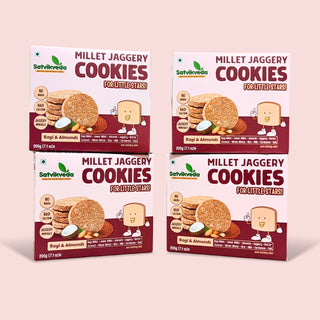 Satvikveda Ragi Almonds Cookies 200g