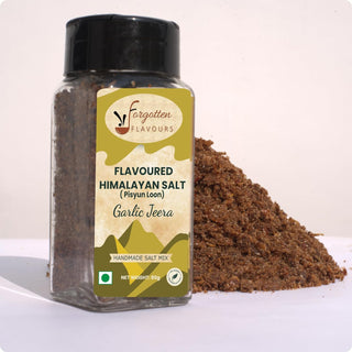 Forgotten Flavours Himalayan Flavoured Salts (Pahadi Namak) Seasoning | Garlic Jeera Salt 80g