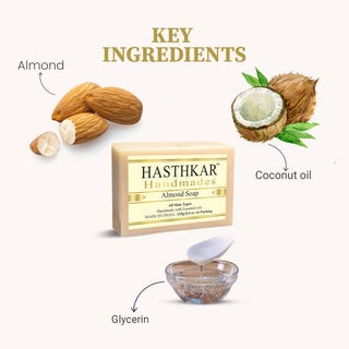 Hasthkar Handmades Glycerine Natural Almond Soap 125Gm