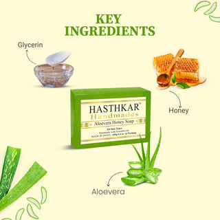 Hasthkar Handmades Glycerine Natural Aloevera honey Soap 100Gm