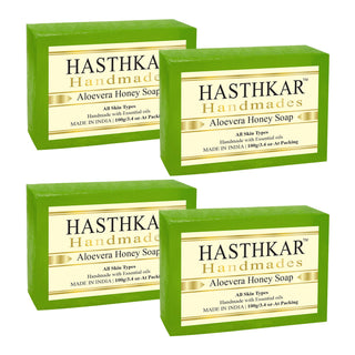 Hasthkar Handmades Glycerine Natural Aloevera honey Soap 100Gm