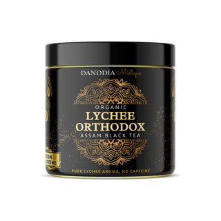 Organic Lychee Orthodox Assam Black Tea 100g, Lychee Flavour Black Tea