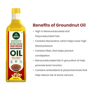 BMS Organic Wood Pressed Groundnut Oil 500ml