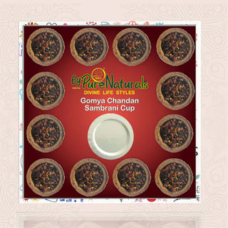 ByPureNaturals Loban and Guggul Sambrani Cup for Pooja - 12pcs