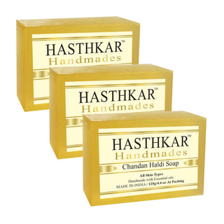 Hasthkar Handmades Glycerine Natural Chandan haldi Soap 125Gm