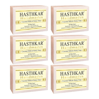 Hasthkar Handmades Glycerine Natural Coconut milk & honey Soap 125Gm