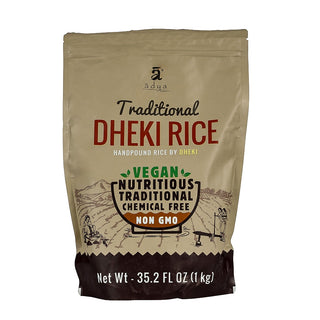 Adya Organics Hand Pounded Rice (Dheki Rice) 1Kg