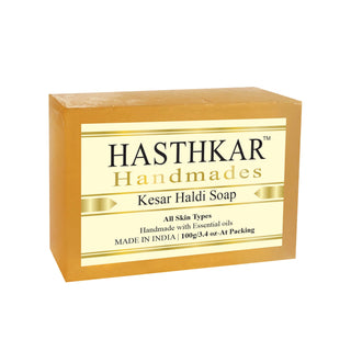 Hasthkar handmades kesar haldi bathing soap men women glowing skin 