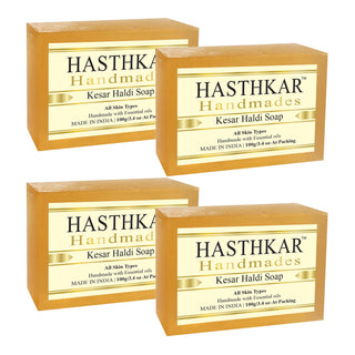 Hasthkar Handmades Glycerine Natural Kesar haldi Soap 100Gm